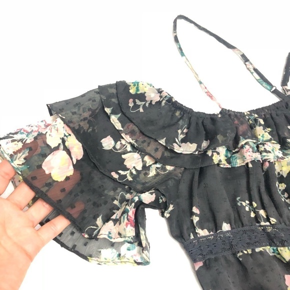 NEW Walter Baker Floral Hansen Midi Dress Cold Sho - Picture 5 of 11